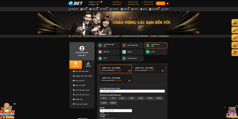 Nạp tiền i9Bet là một trong những quá trình đơn giản